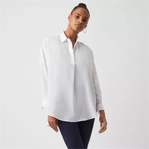 French Connection Rhodes Recycled Crepe Popover Shirt